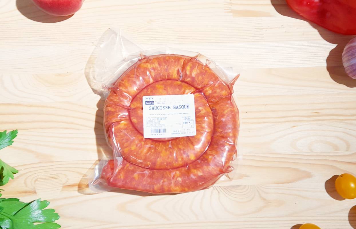 Saucisse de porc, « basque », au piment d'Espelette (Aveyron)